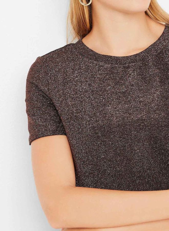 ONLY - Shimmer T-Shirt Black - Image 1