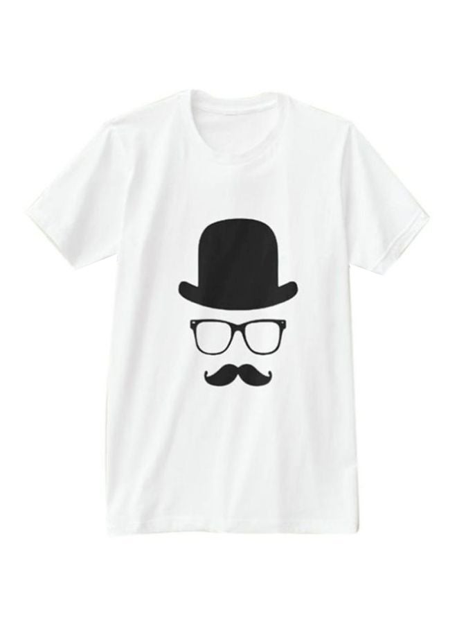 1st Piece Round Neck T-Shirt White/Black  - Image 3