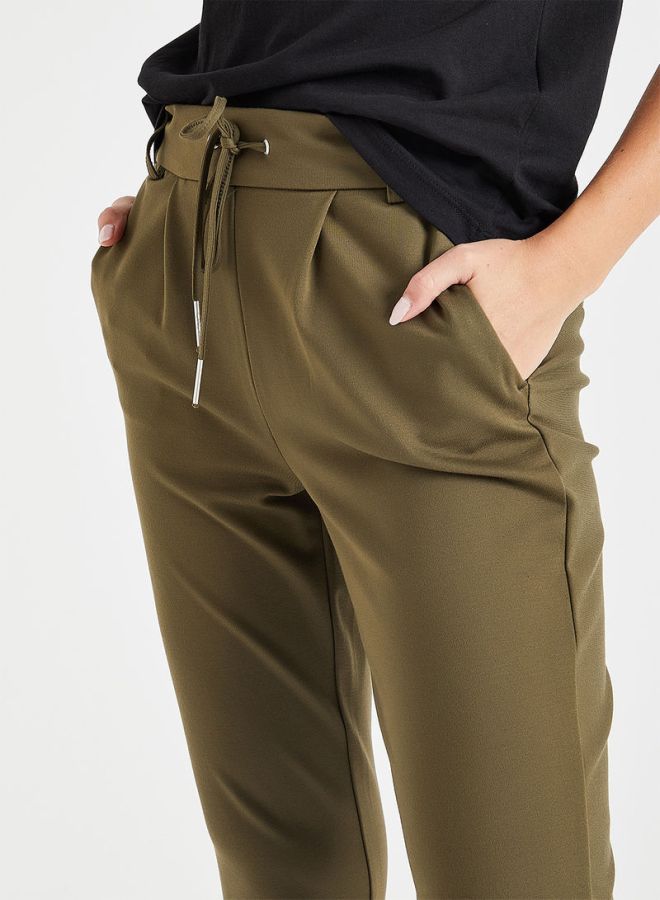 ONLY Drawstring Tapered Pants Olive - Image 4