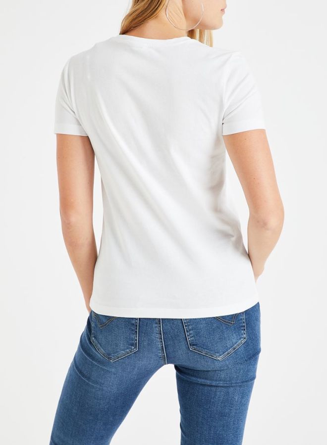 ONLY - Queen Bee Embellished T-Shirt White - Image 1