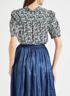 ONLY Floral Printed Short Sleeves Shirt Black/Pink/Green  - Image 2