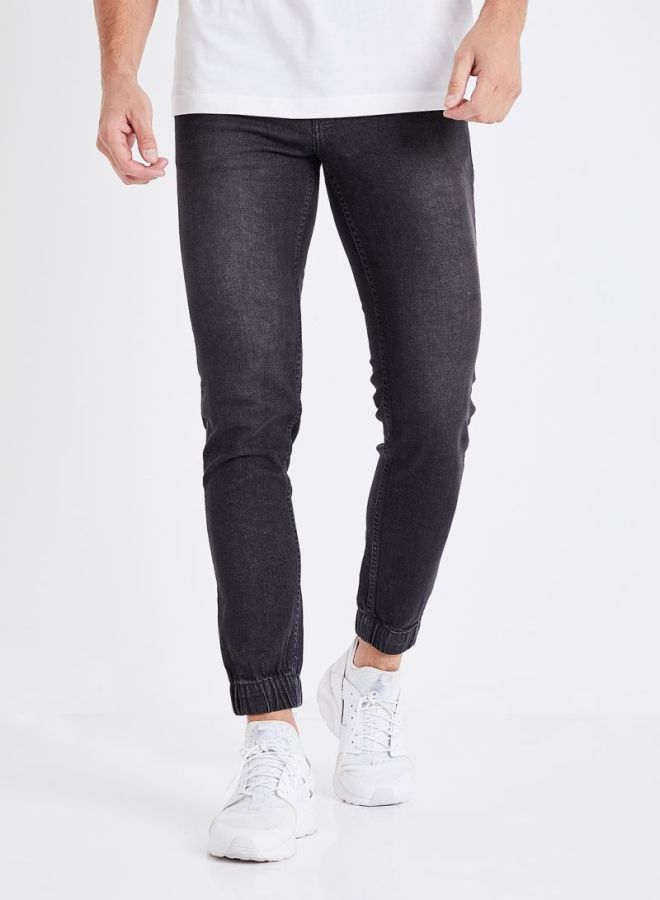 STATE 8 Slim Fit Denim Joggers Grey  - Image 1
