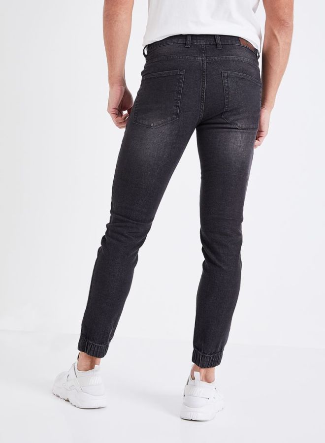 STATE 8 Slim Fit Denim Joggers Grey  - Image 2