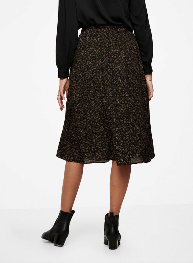 Jacqueline de Yong - Polyester Midi Skirt Black Multi - Image 1