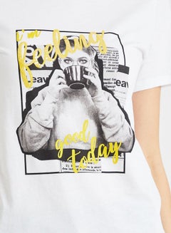 Contrast Graphics Printed T-Shirt White - v1597847608/N35160493V_4