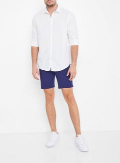 STATE 8 Slim Fit Chino Shorts Navy  - Image 3