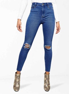 NEW LOOK Hallie High-Rise Super Skinny Jeans Duck Egg  - Image 1