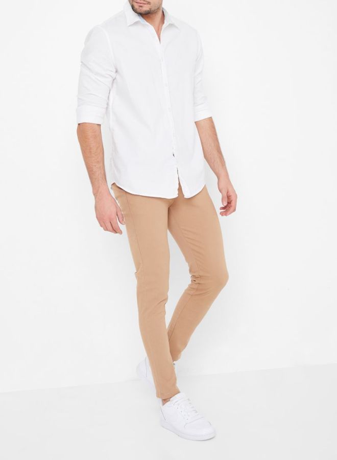 Skinny Fit Chinos Beige - v1597847704/N32548337V_3