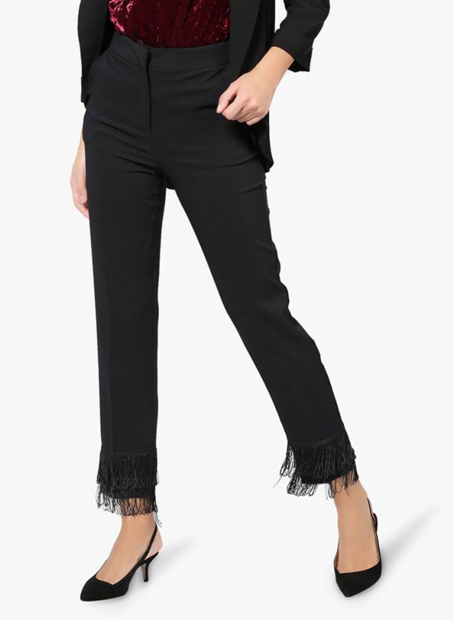 Stock Regular Fit High-Rise Pants Black  - Image 1