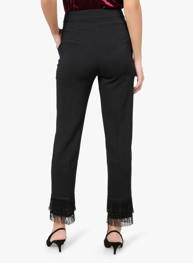 Stock Regular Fit High-Rise Pants Black  - Image 2