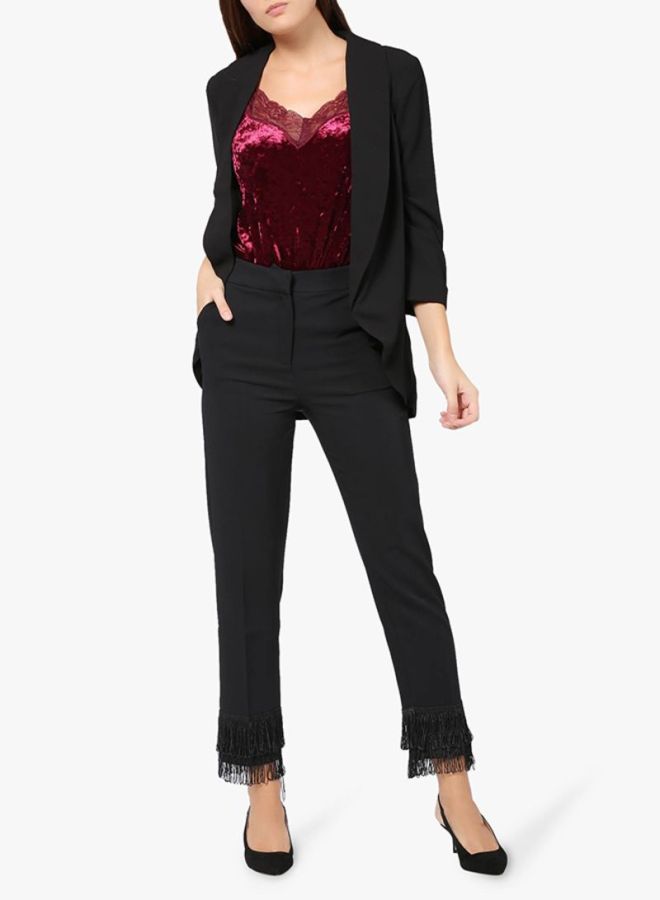 Stock Regular Fit High-Rise Pants Black  - Image 3