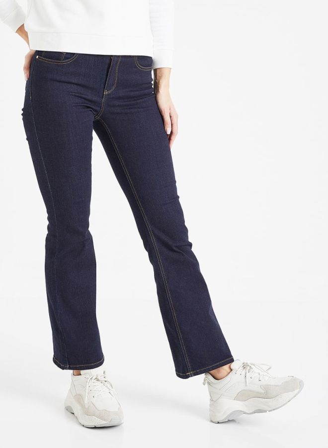 Jacqueline de Yong - Elia Flared Jeans Navy - Image 1