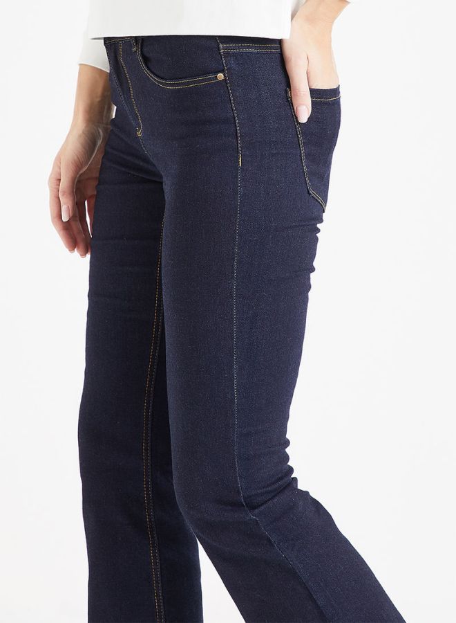 Jacqueline de Yong - Elia Flared Jeans Navy - Image 1