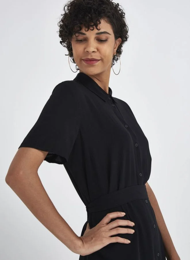 PIECES Cecilie Midi Dress Black