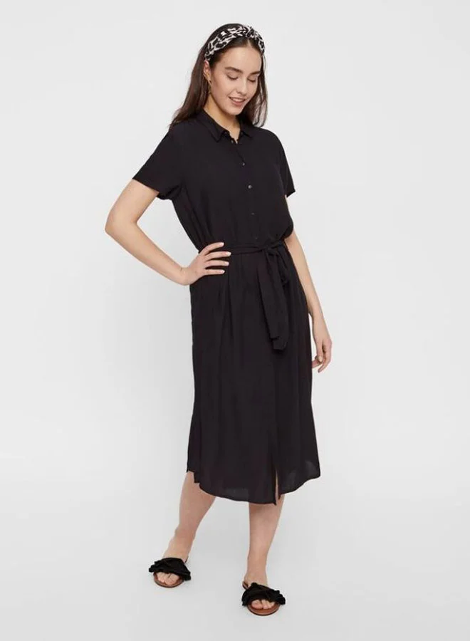 PIECES Cecilie Midi Dress Black
