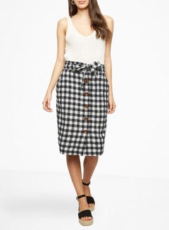 NEW LOOK Button Down Skirt Black/White  - Image 3