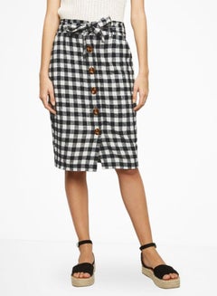NEW LOOK Button Down Skirt Black/White  - Image 1