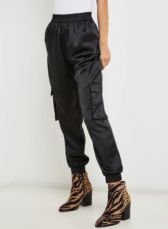 PIECES Carly High Waist Pants Black  - Image 1