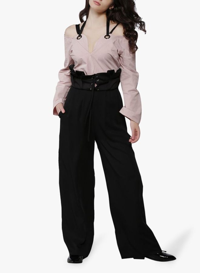 LOST INK - Sculpted Waist Trousers Black - Image 1