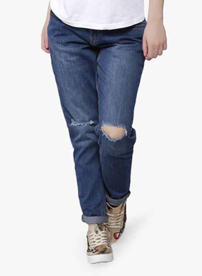 LOST INK Slim Boyfriend Jeans Blue  - Image 1