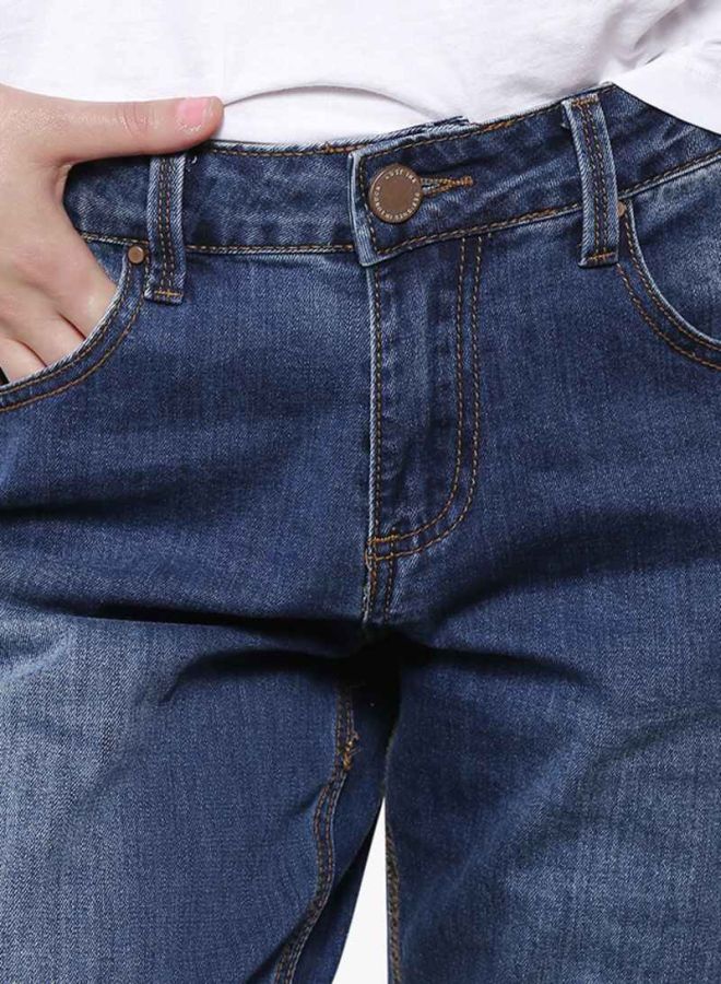 LOST INK Slim Boyfriend Jeans Blue  - Image 5