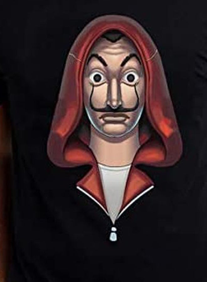 أتيك تيشيرت بطبعة عبارة "La Casa De Papel" أسود - Image 3