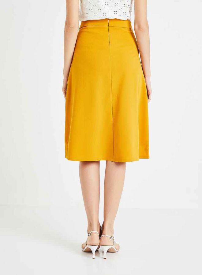 Jacqueline de Yong - Button Through Skirt Yellow - Image 1