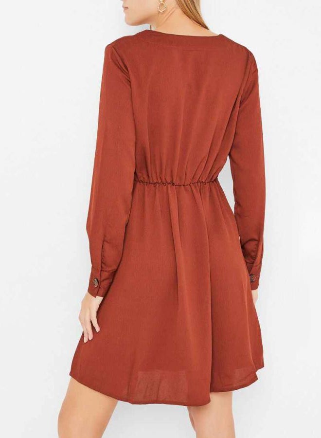 Button Down Dress Smoked Paprika - v1597848075/N30942858V_2