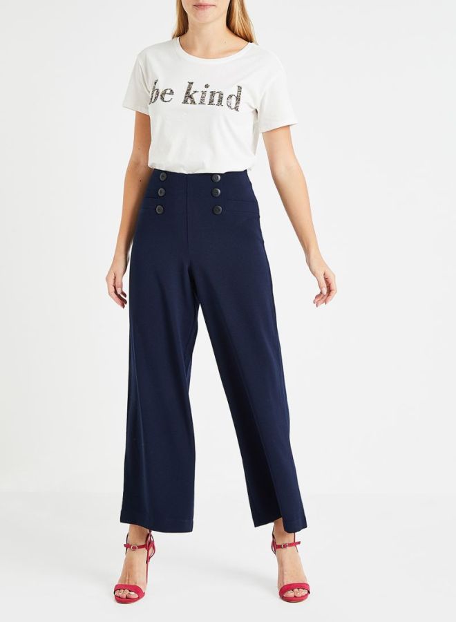 Jacqueline de Yong - Sequin Be Kind T-Shirt White - Image 1