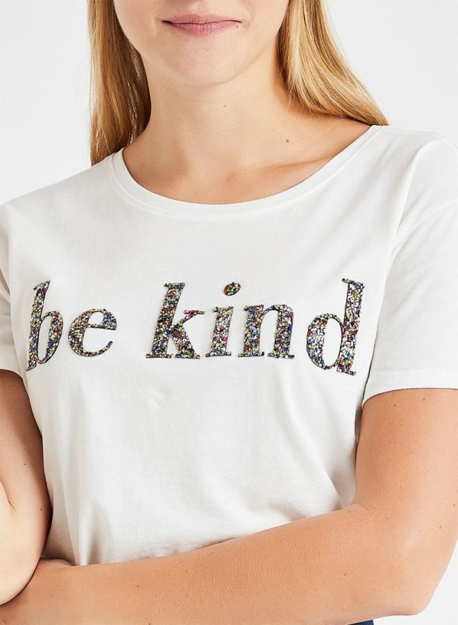 Sequin Be Kind T-Shirt White - v1597848086/N34221298V_4