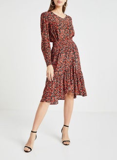 PIECES Floral Printed Top Black/Red  - Image 3