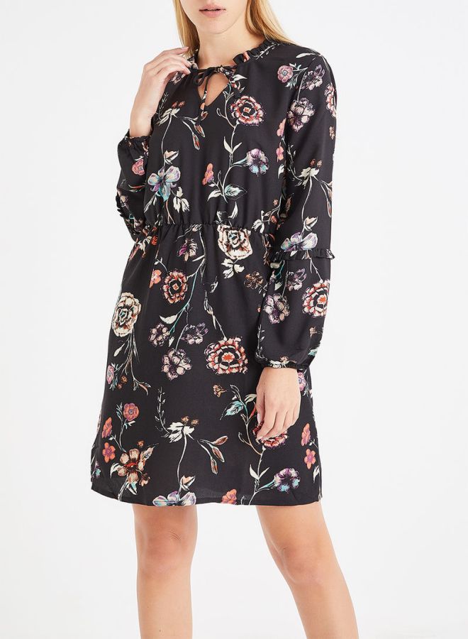 Jacqueline de Yong Floral Printed Dress Black  - Image 1