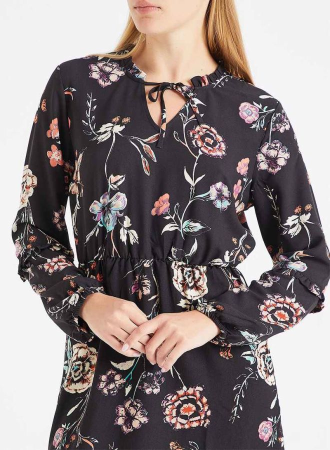 Jacqueline de Yong Floral Printed Dress Black  - Image 4