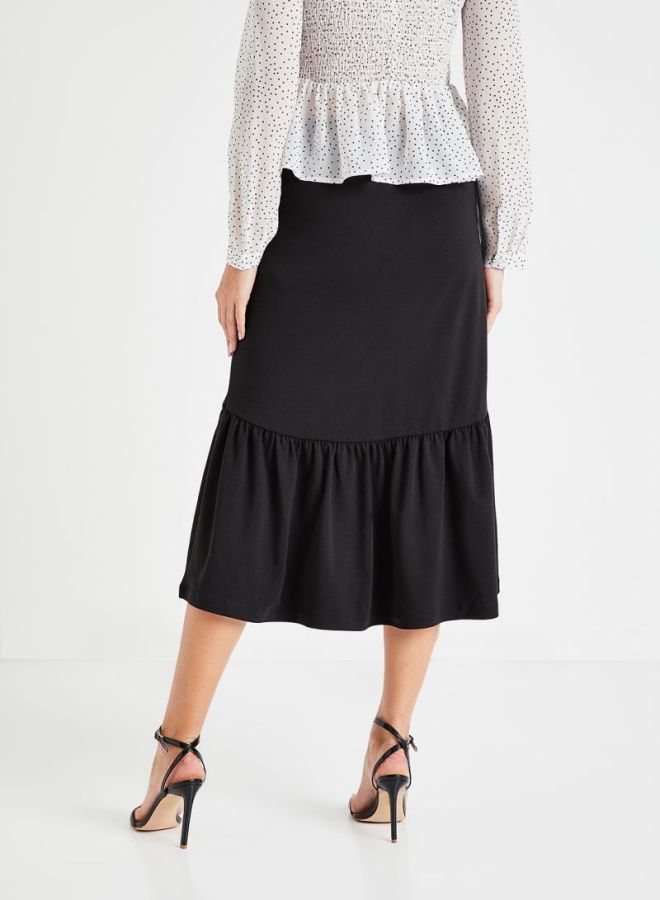 Jacqueline de Yong - Midi Sweat Skirt Black - Image 1