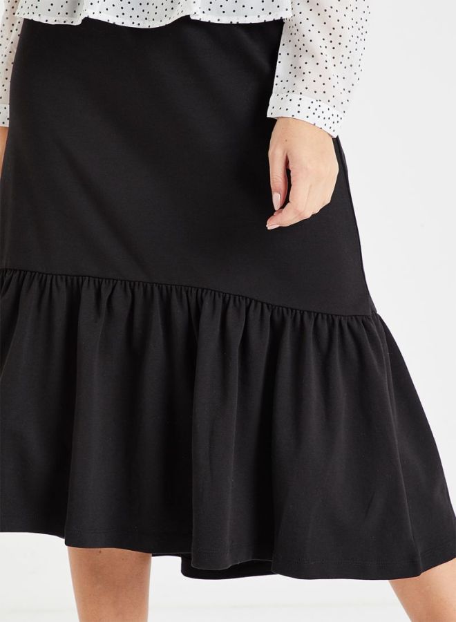 Jacqueline de Yong - Midi Sweat Skirt Black - Image 1