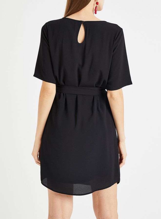 Jacqueline de Yong Belted Mini Dress Black  - Image 2
