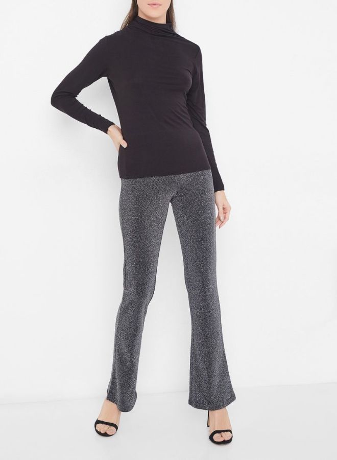 Jacqueline de Yong - Shimmer Flared Pants Grey - Image 1