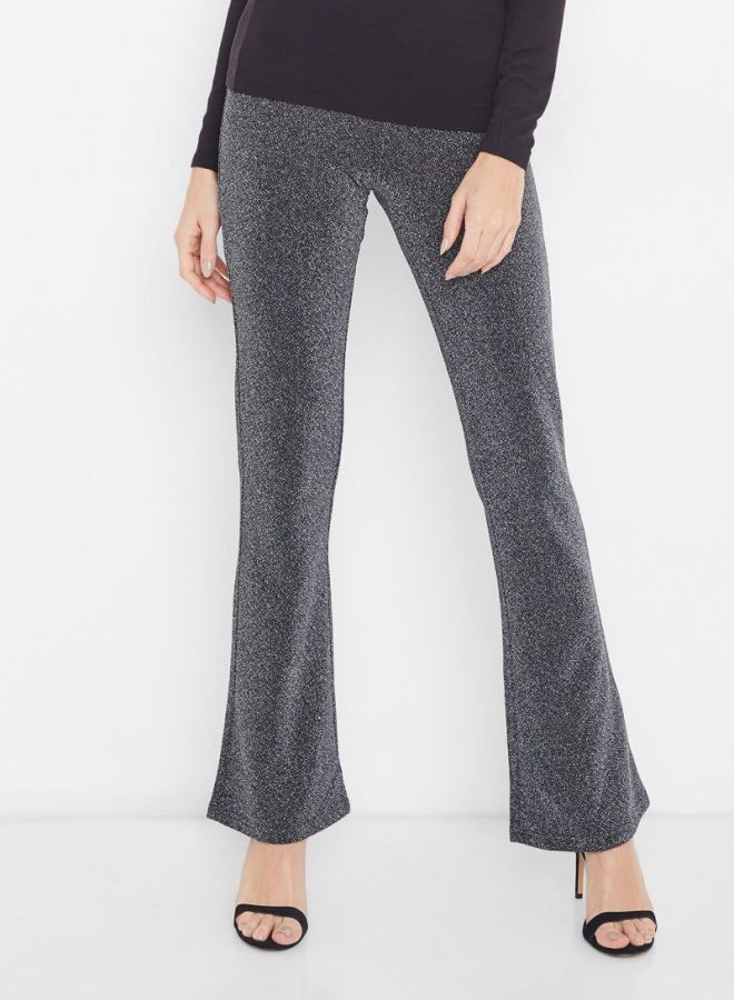 Jacqueline de Yong - Shimmer Flared Pants Grey - Image 1
