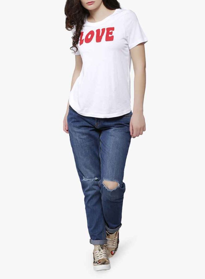LOST INK Slim Boyfriend Jeans Blue  - Image 3