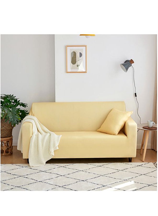 Beauenty 3-Seater Sofa Slipcover Light Yellow - Image 2