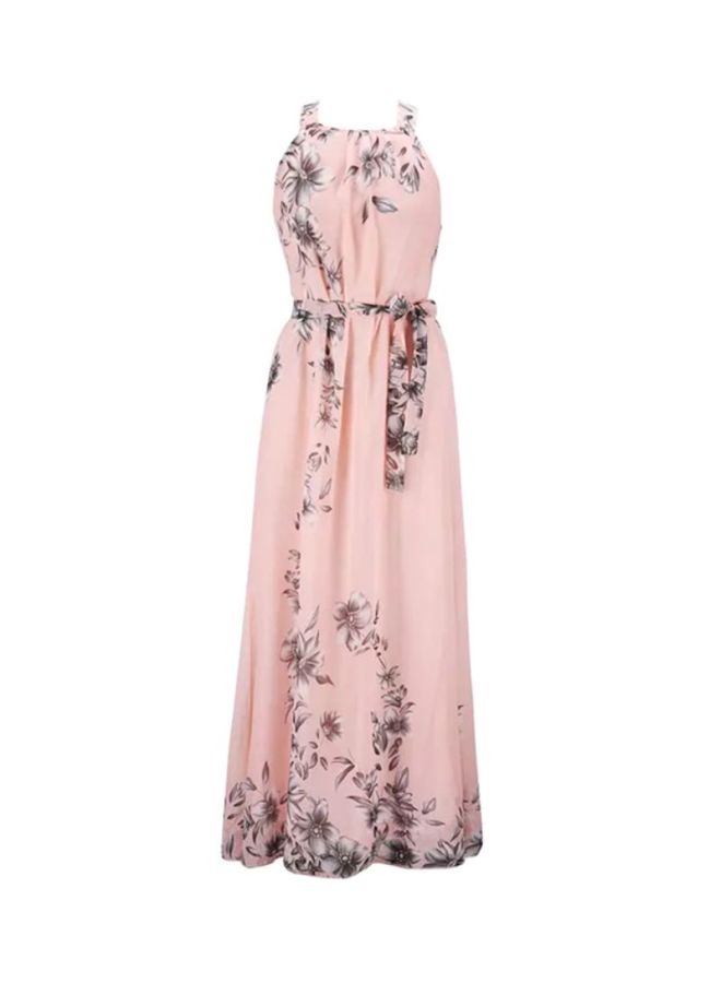 Y&D Printed Pattern Maxi Dress Peach  - Image 1
