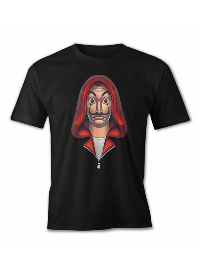 أتيك تيشيرت بطبعة عبارة "La Casa De Papel" أسود - Image 2