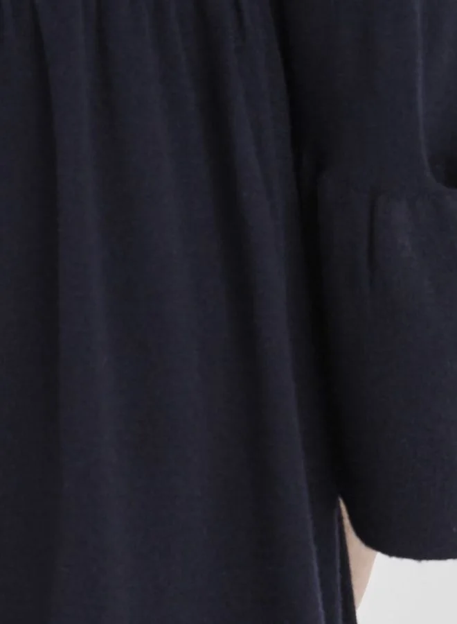 LOST INK Flared Sleeve Dress Navy