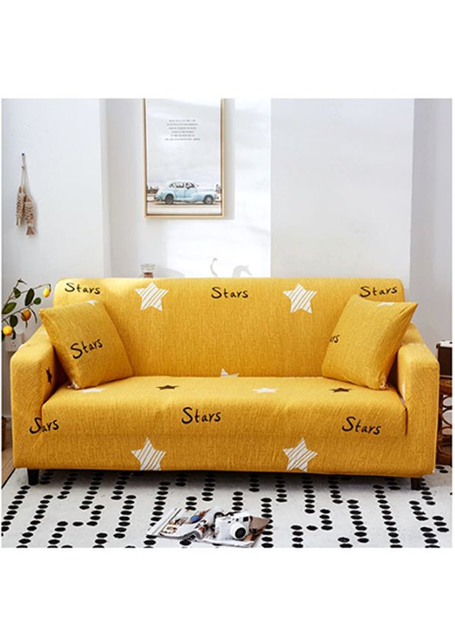 Beauenty Printed 3-Seater Sofa Slipcover Yellow/Black/White 190-230cm  - Image 2