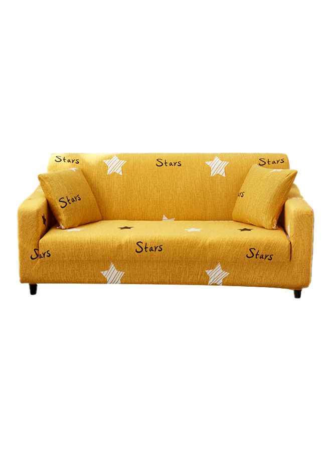 Beauenty Printed 3-Seater Sofa Slipcover Yellow/Black/White 190-230cm  - Image 1