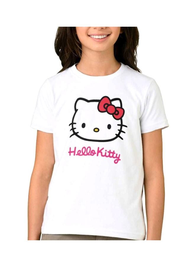 1st Piece - Hello Kitty Printed T-Shirt White - Image 1