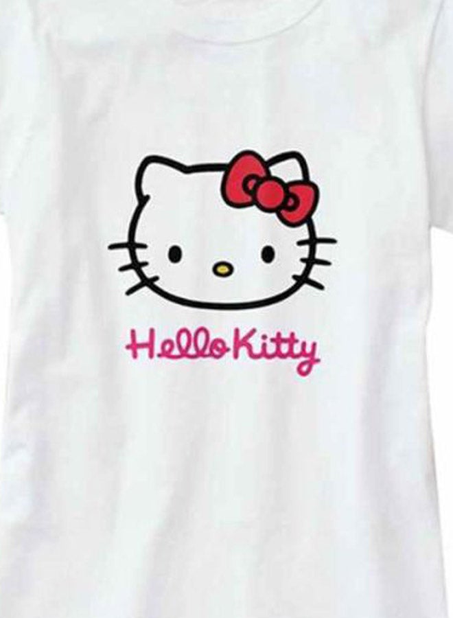 1st Piece - Hello Kitty Printed T-Shirt White - Image 1