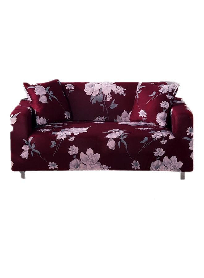 Beauenty Printed Triple Seater Sofa Slipcover Red/Pink 190-230cm - Image 1