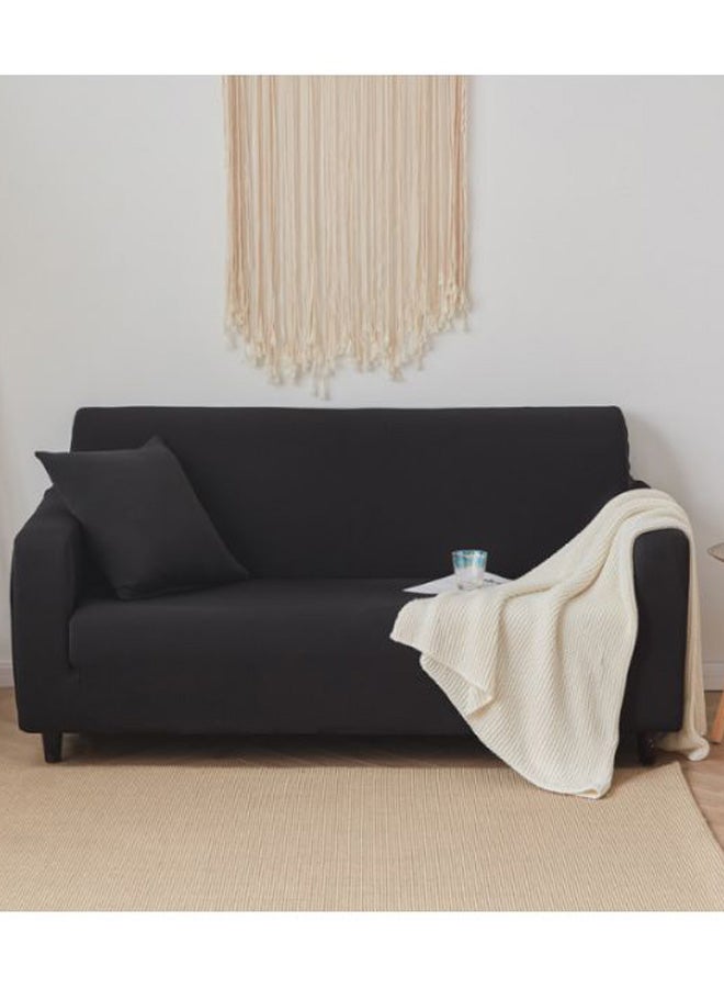 Beauenty 3-Seater Sofa Slipcover Black - Image 2