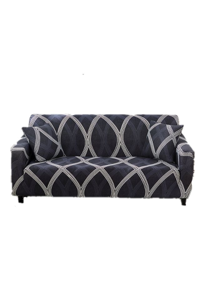Beauenty Printed 3-Seater Sofa Slipcover Grey/Black/White 190-230cm - Image 1